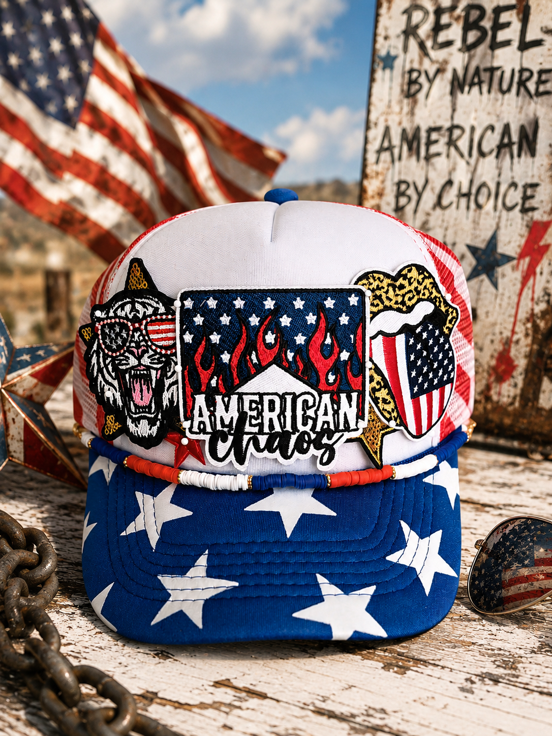 American Chaos Trucker Hat πΊπΈπ₯
