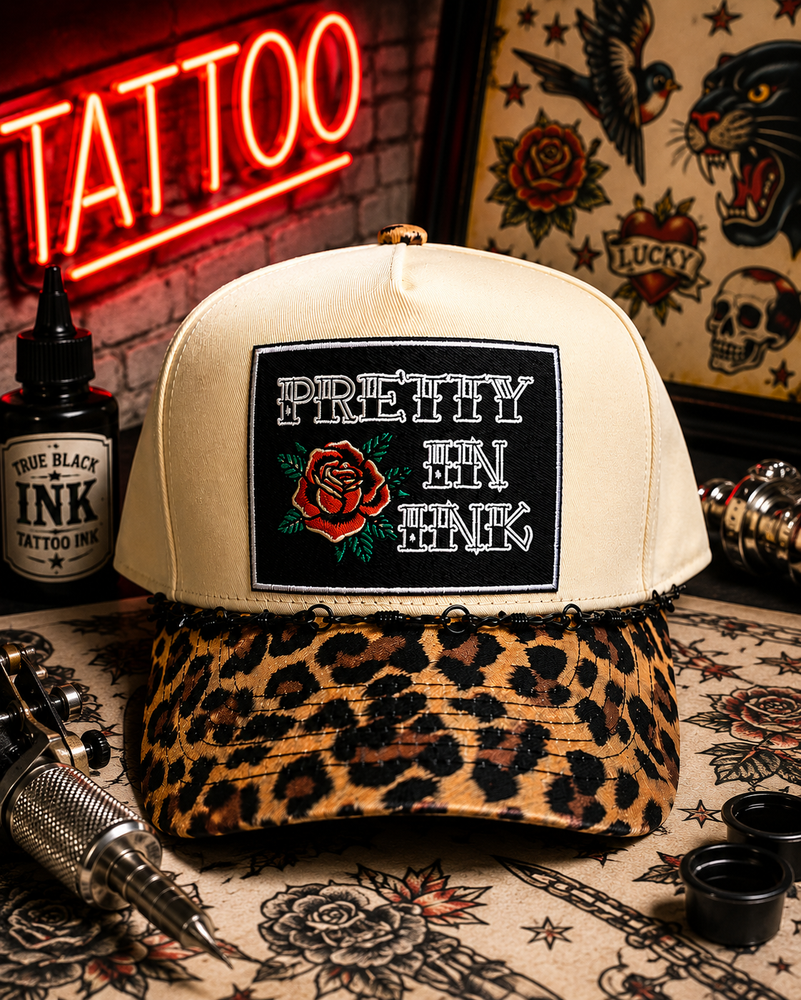 Pretty In Ink Canvas Trucker Hat π€πΉ