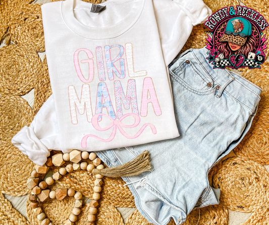Girl mama ribbon