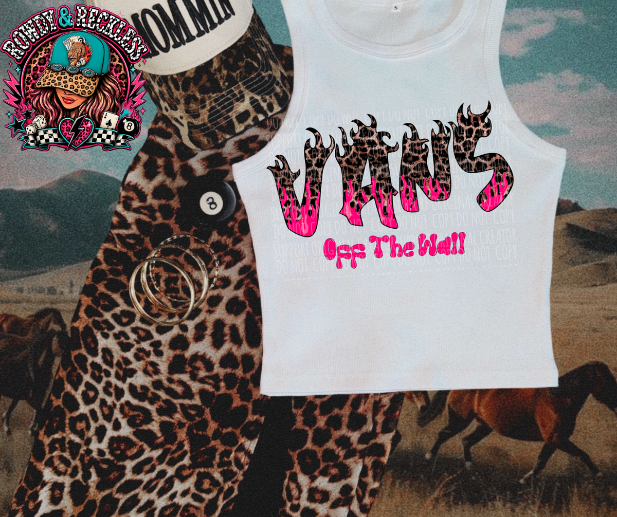 Cheetah and flames off the wall