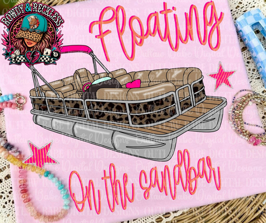 Floating on the sandbar