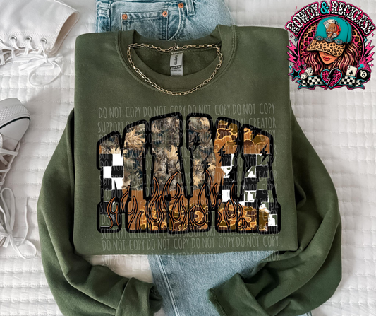 Camo/ checkered mama