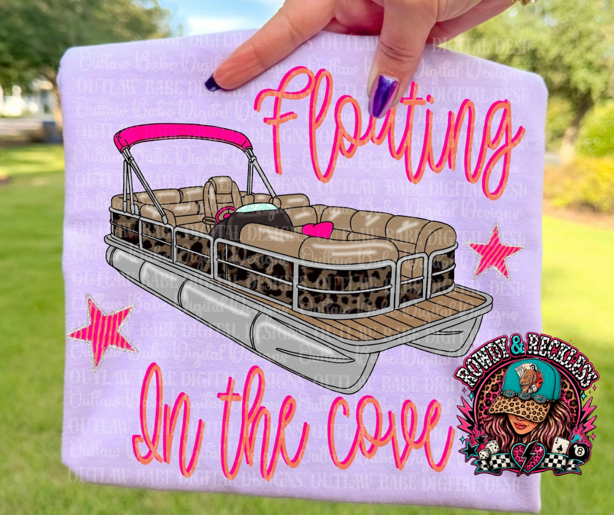 Floating in the cove leopard