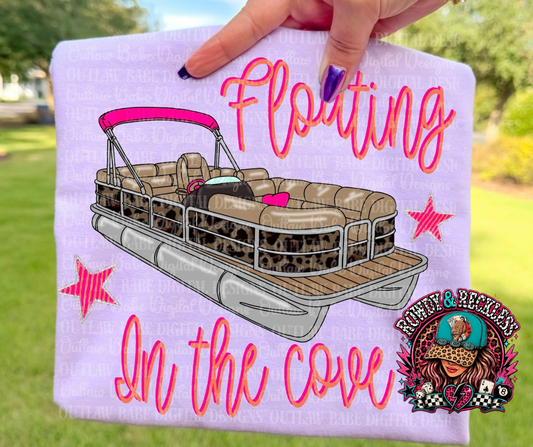 Floating in the cove leopard