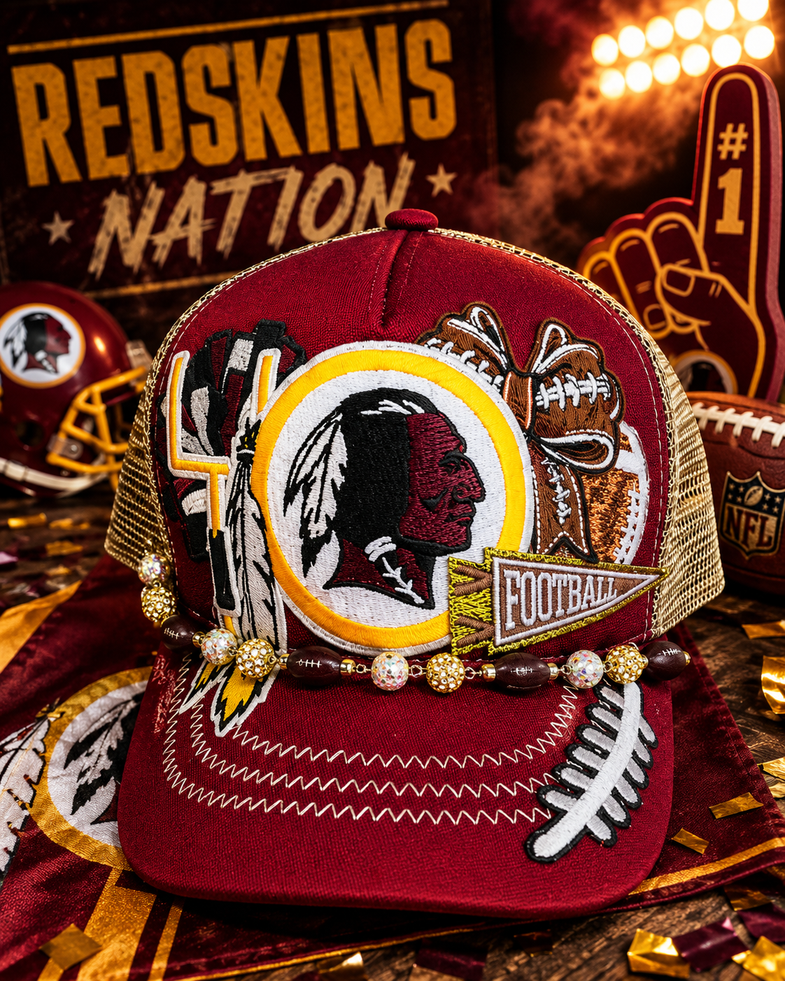 Washington Football Fan Trucker Hat ❤️💛🏈